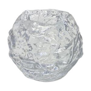 Kosta Boda snowball ice chunk Christmas tea light candle holder EUC
